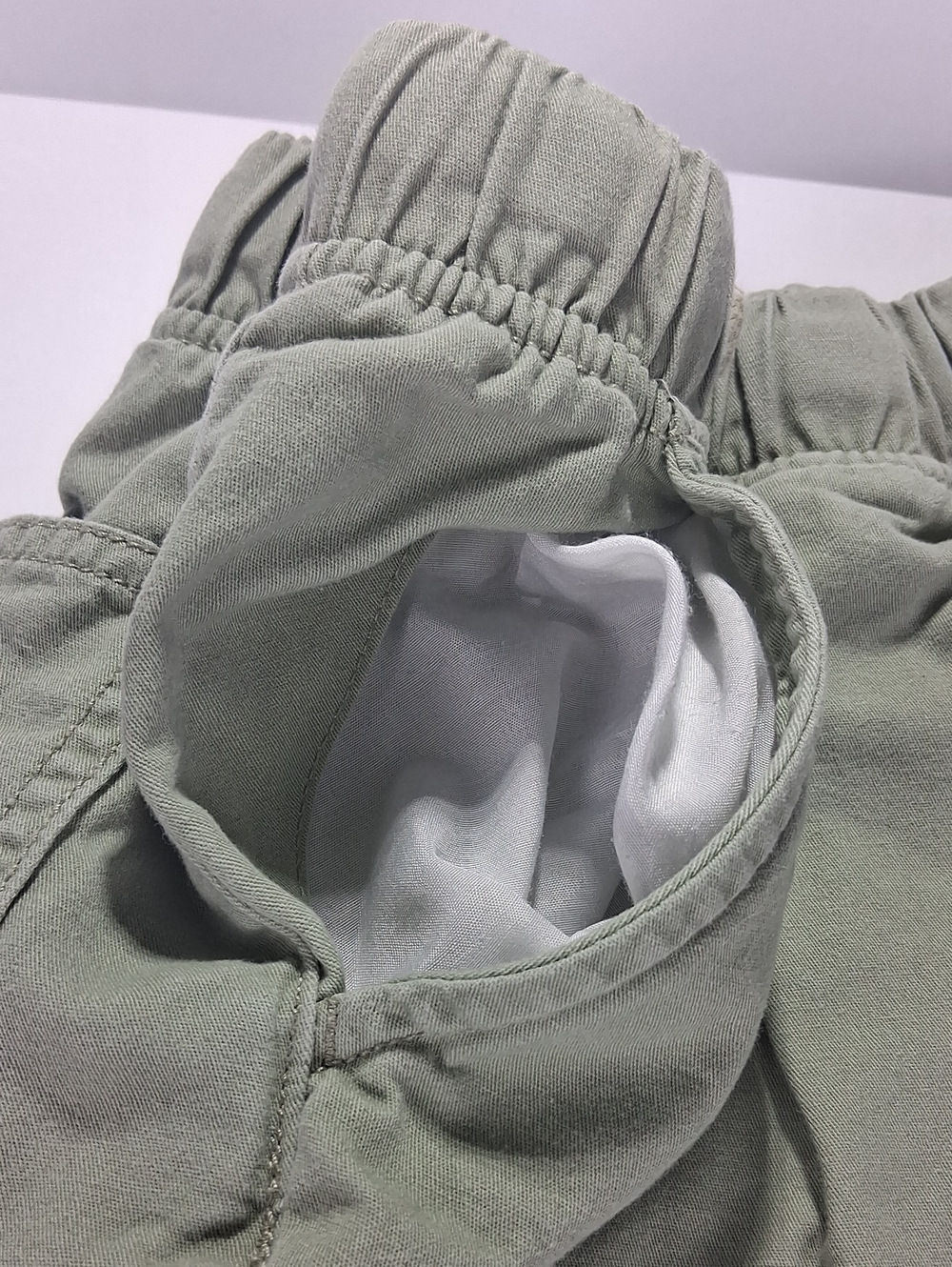 Boys Garanimals Pull-On Shorts Size 8 Olive Green Front Drawstring With Pockets - Picture 6 of 7